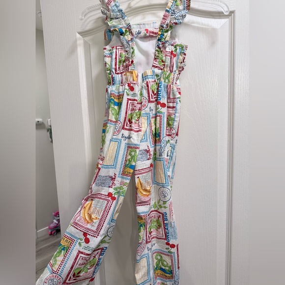 Tahari Multicolor Graphic Print Romper girls size 5 - Picture 3 of 4